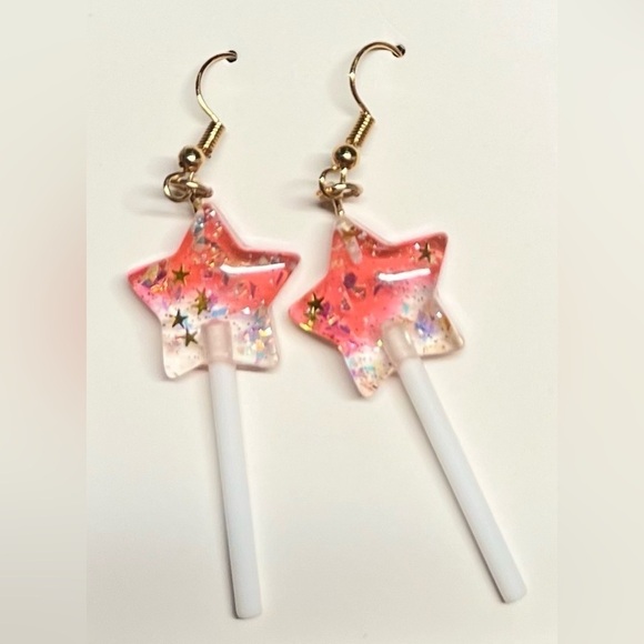 New - Star Lollipop Earrings - Picture 1 of 6